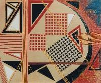 Pythagoras, Acryl auf Kattun auf Holz, 48x58